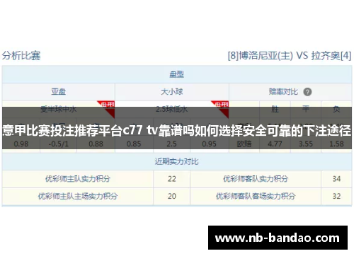 意甲比赛投注推荐平台c77 tv靠谱吗如何选择安全可靠的下注途径